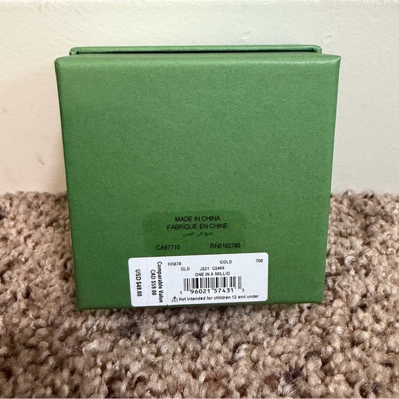 Kate Spade Necklace One in a Million "a" Initial Pendant Gold Plated NWT NIB - Picture 3 of 4